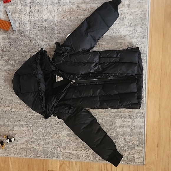 Nununu girls jacket with ruffle black size 18-25 months